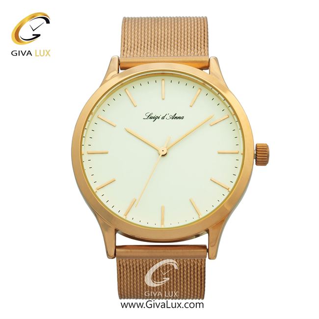 ساعت مچی اورجینال مردانه LdA رزگلد | رزگلد| سفید| کد رفرنس 2157